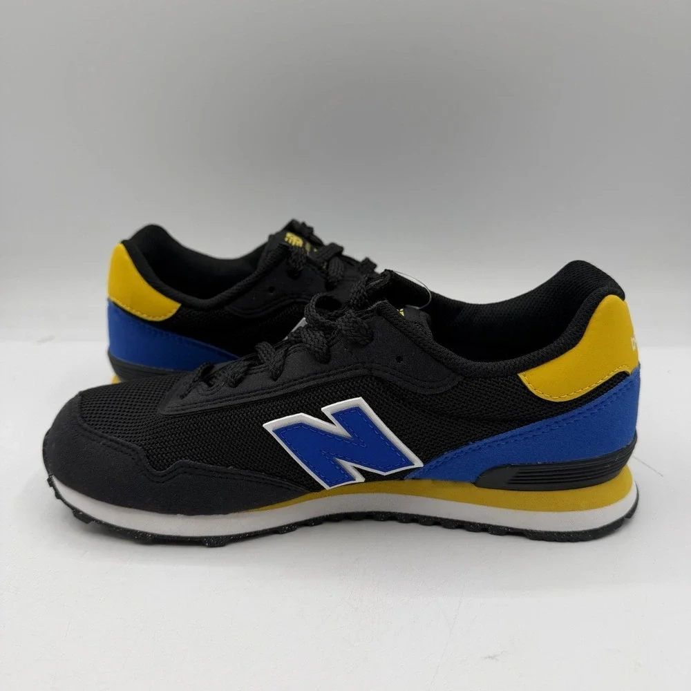 New Balance 515 Shoes YOUTH‎ Kids Sz 3 WIDE Black Blue Yellow Sneakers PC515BA